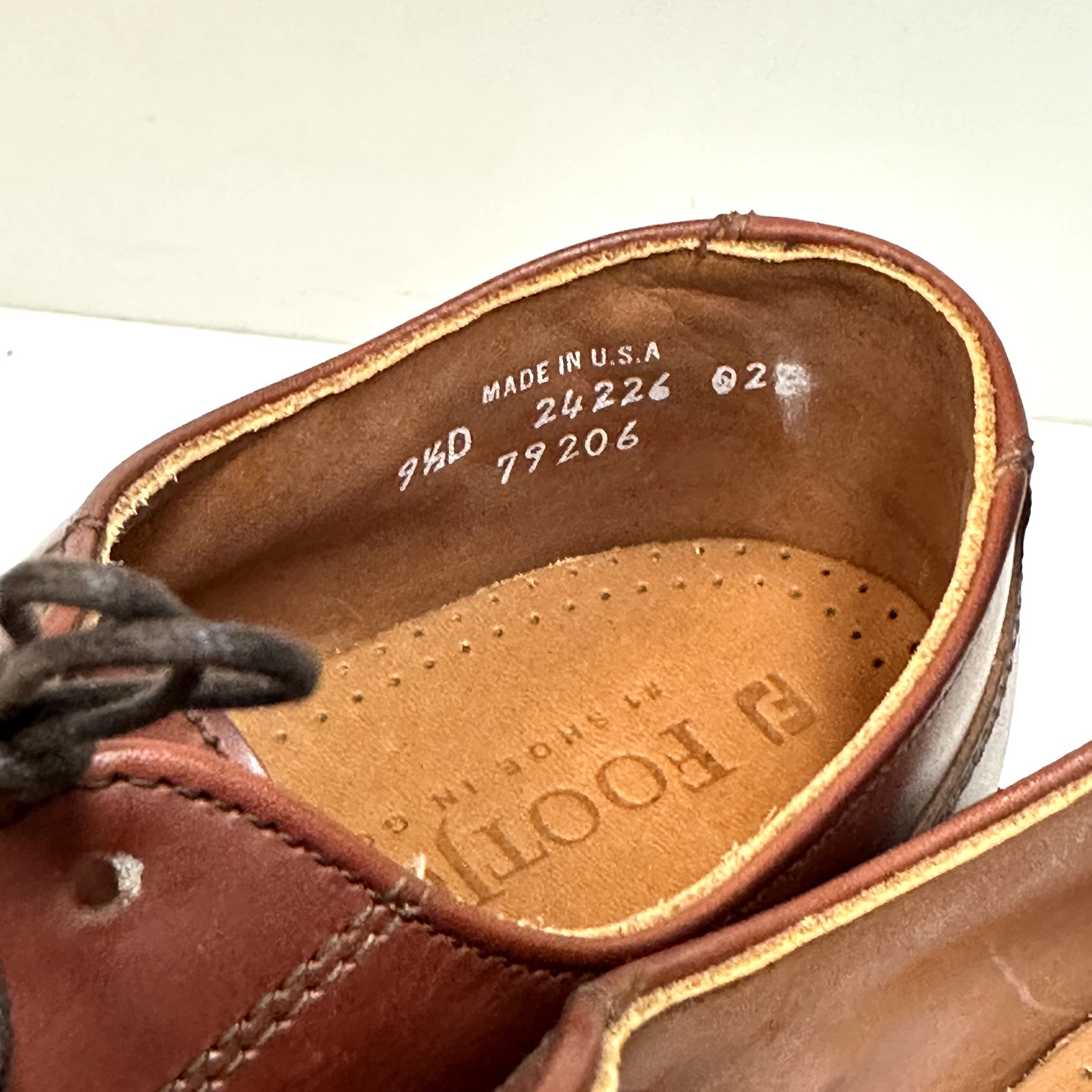 Nib Rancourt & Co. X Footjoy Split Toe Derby Dress Shoe Brown Calf 79206 9.5 D — image 6 of 8